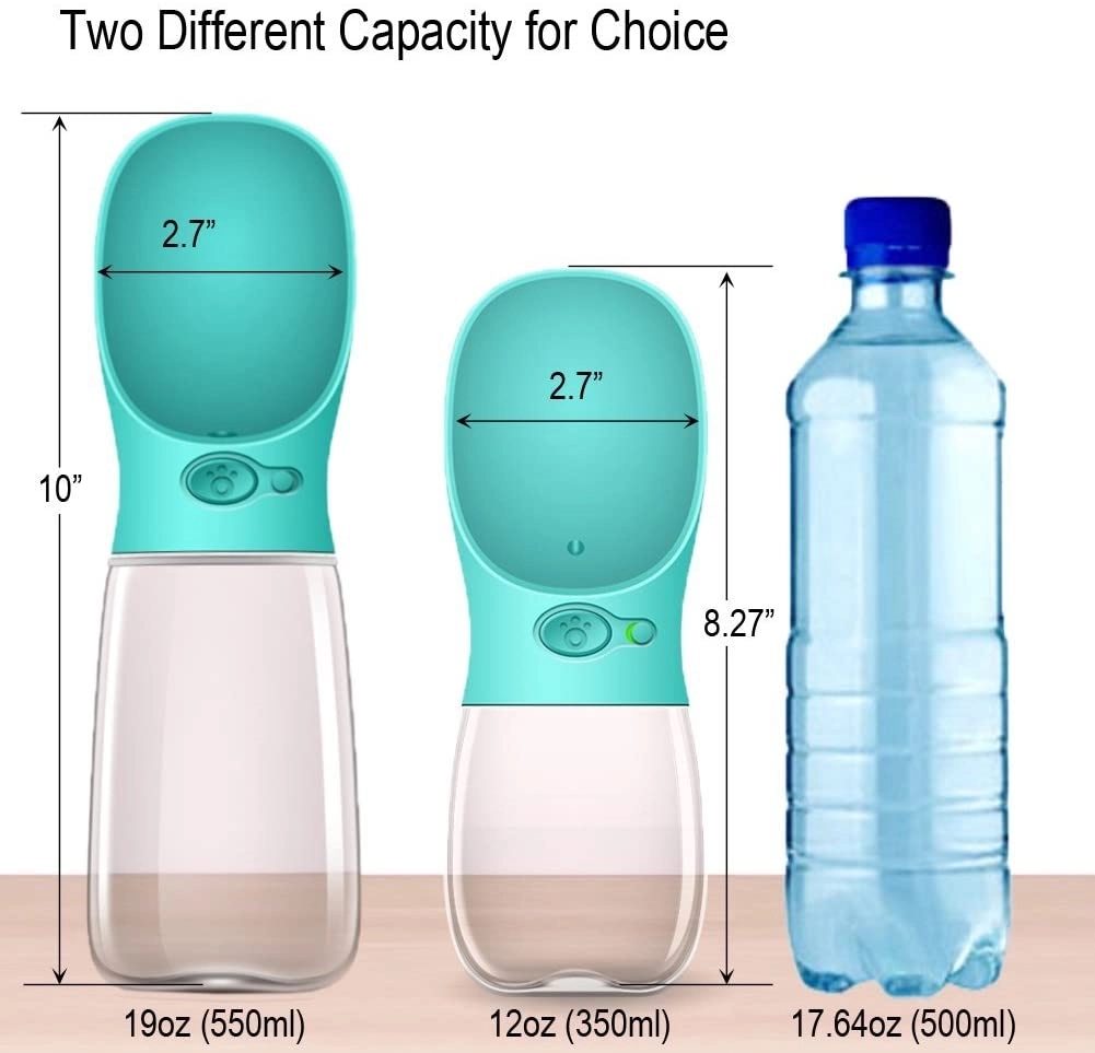Leak Proof Portable Dog Water Bottle With Drinking Feeder 3