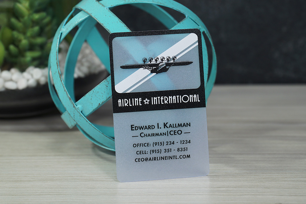 Quick Translucent Plastic Business Cards 20