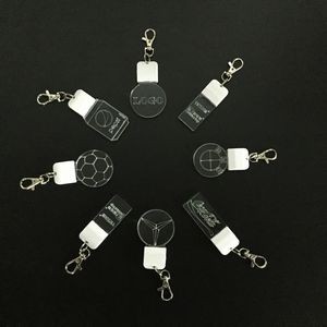 Acrylic Led Flashing Keychain 2