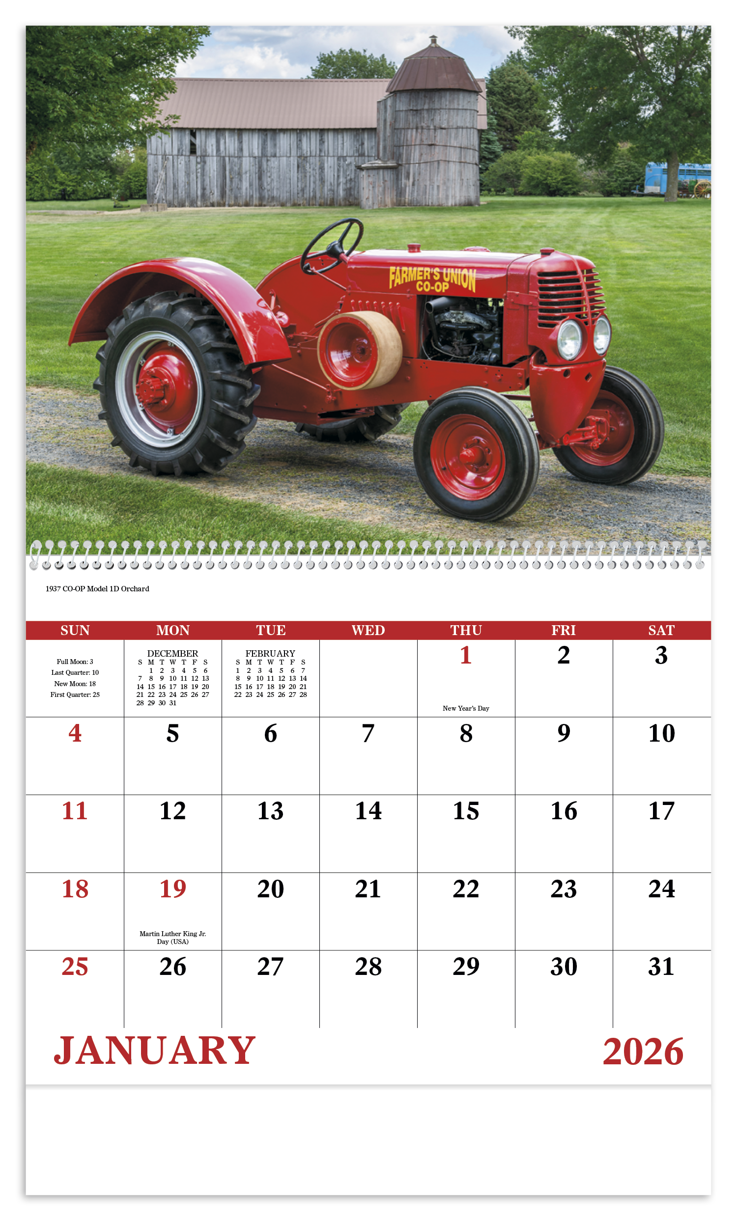 Good Value™ Classic Tractor - Spiral Calendar 20