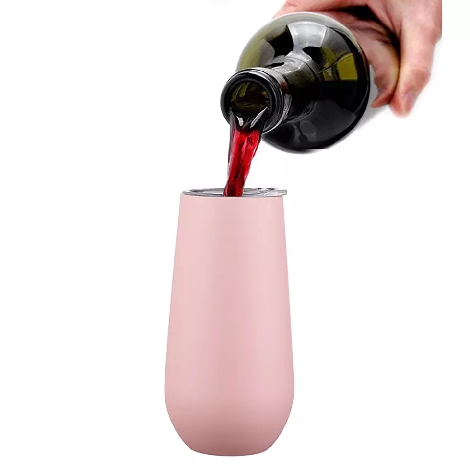 6 Oz. Double Wall Stainless Steel Wine Tumbler 6