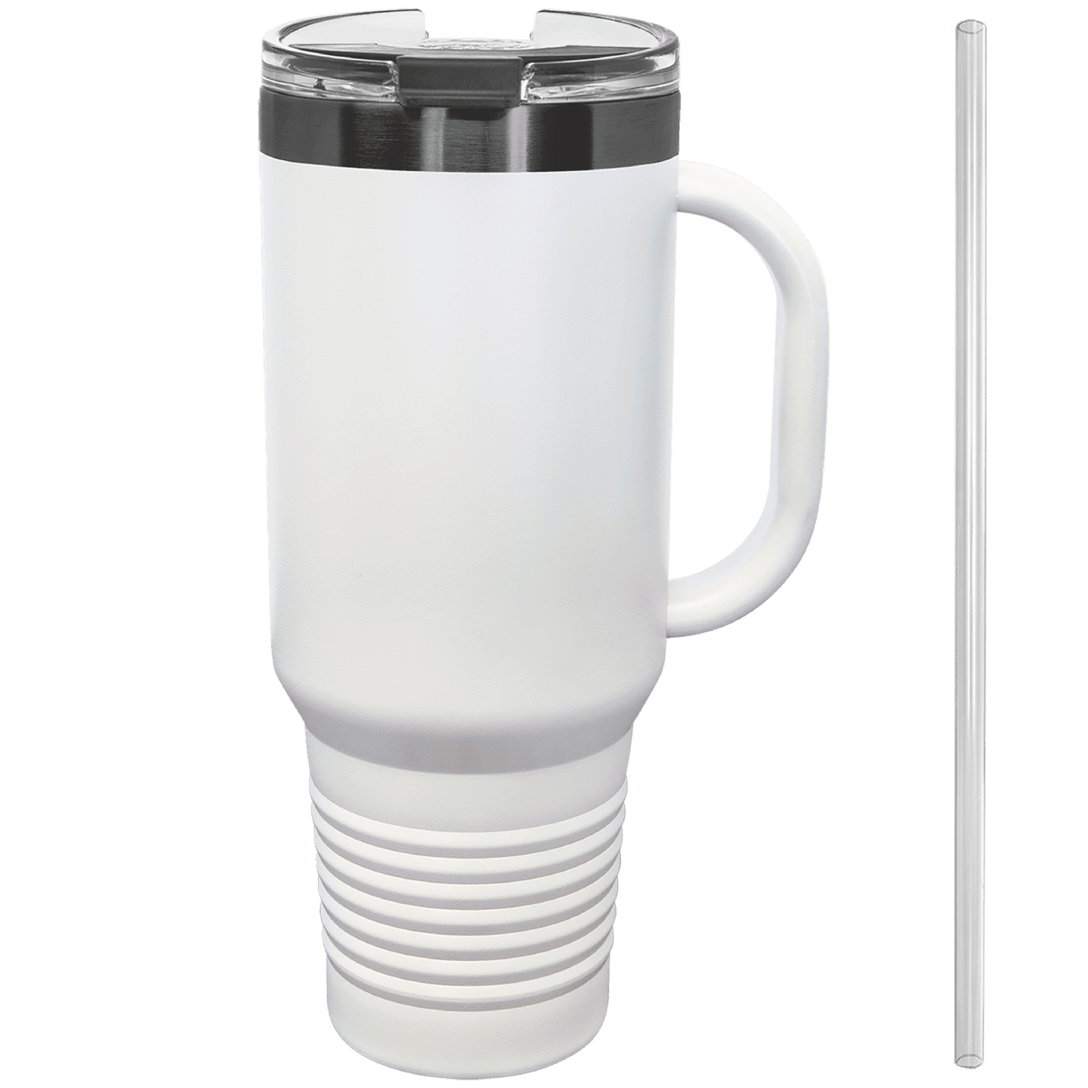 Polar Camel 40oz Ghost Black ION-Plated Travel Mugs w/ Straw 14