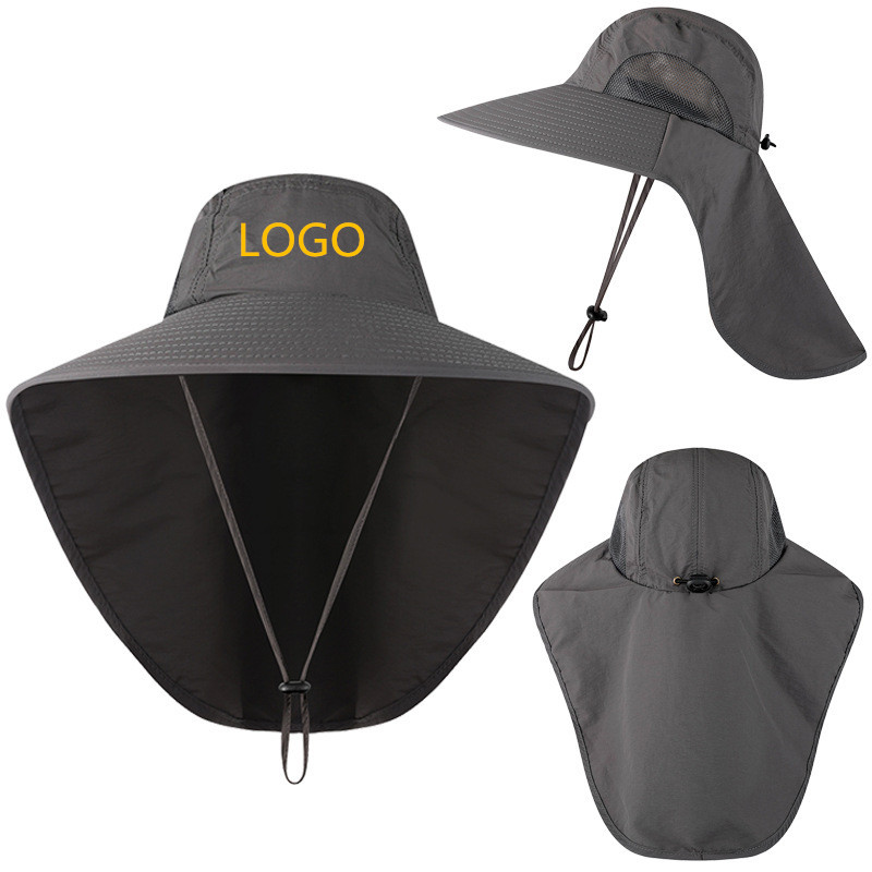 Wide Brim Sun Hat with Neck Flap 1