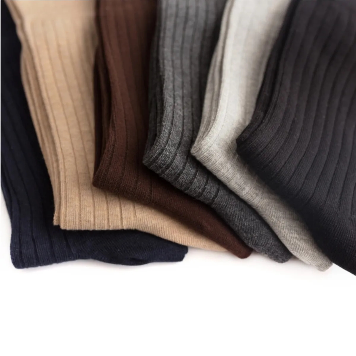 Unisex Textured Basic Dress Socks 4