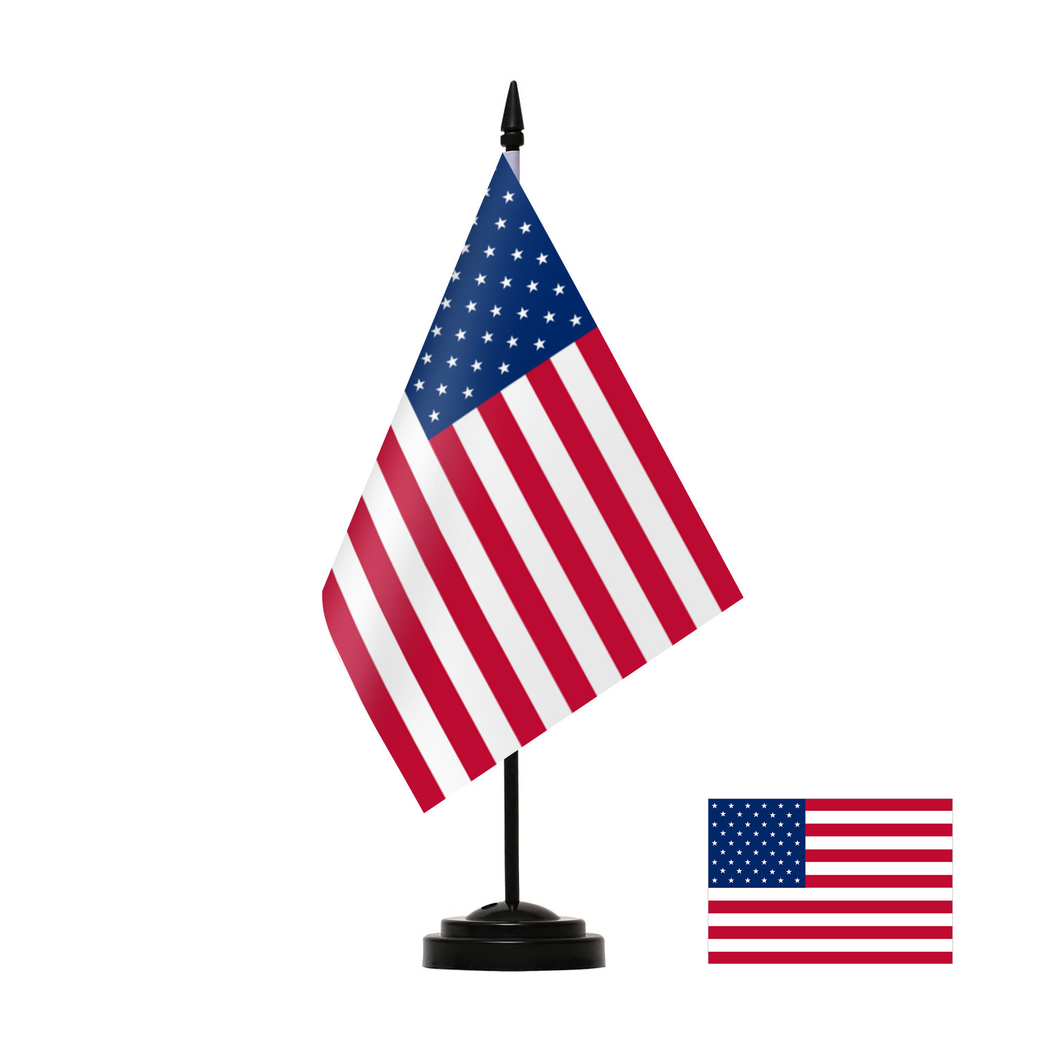 polyester full-color print metal plastic Table Desk Flag 10