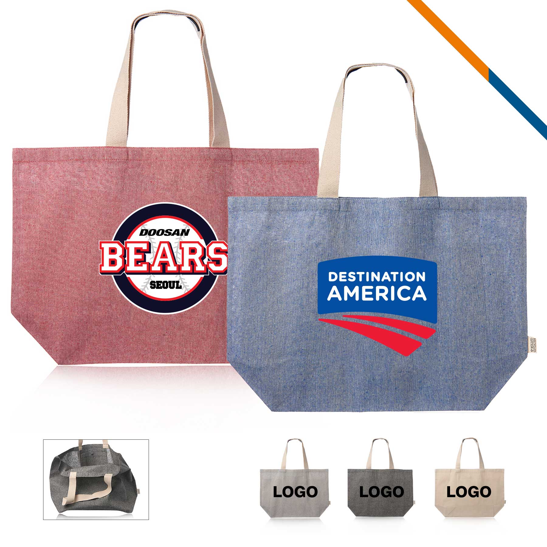 Otto Tote Bag, custom tote bag with logo imprint 2