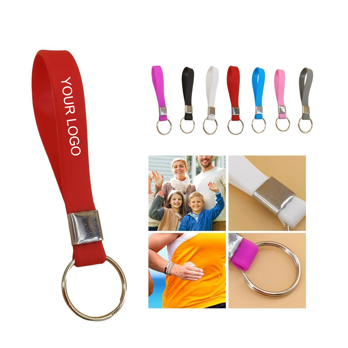 Custom Silicone Wristband Key Chain for Corporate Giveaways 6