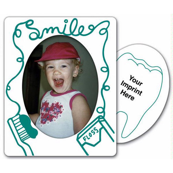30 Mil Oval Center Dental Picture Frame Magnet - Full Color 1