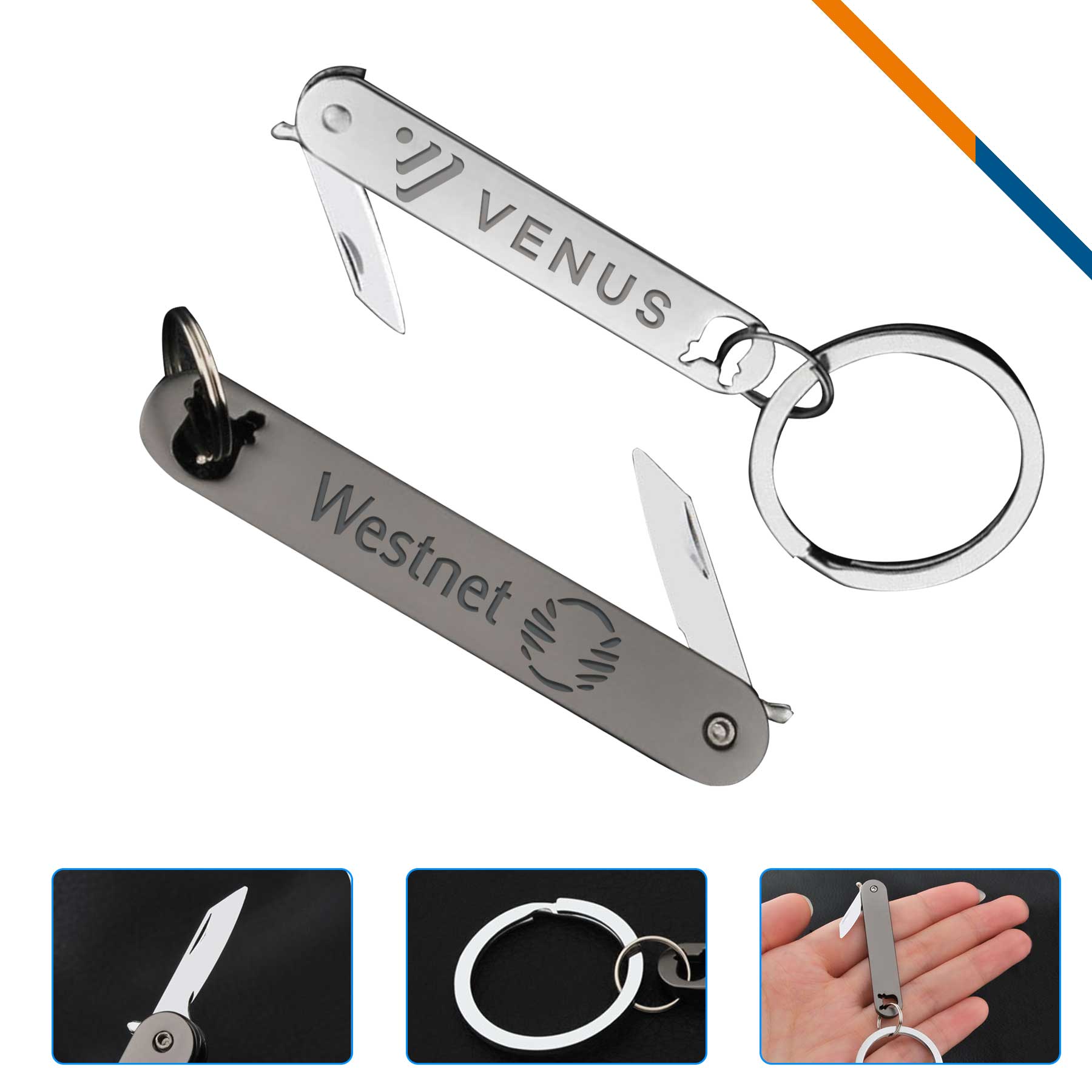 Jorpe Foldable Knife Metal Keychain 3