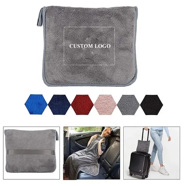 Custom Travel Blanket and Pillow Set 3