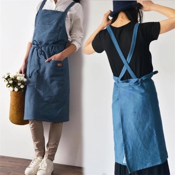Durable multifunctional cotton denim apron 1