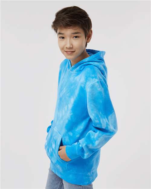 Youth Midweight Tie-Dyed Hooded Sweatshirt - PRM1500TD 47