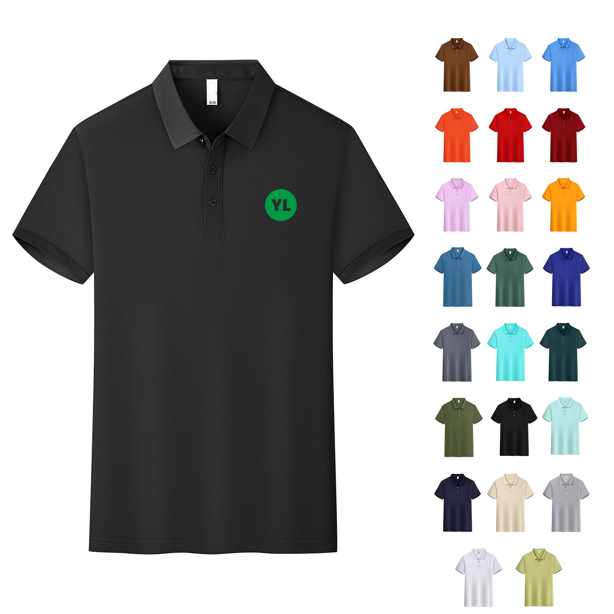 Men's Quick-Dry Polo Shirt - Fine Texture Finish 2