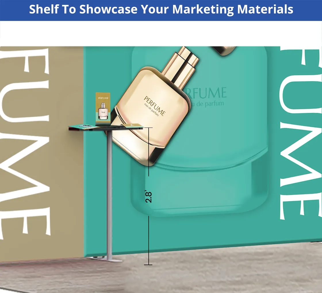 20ft Inline Trade Show Booth - Curved Backwall 5