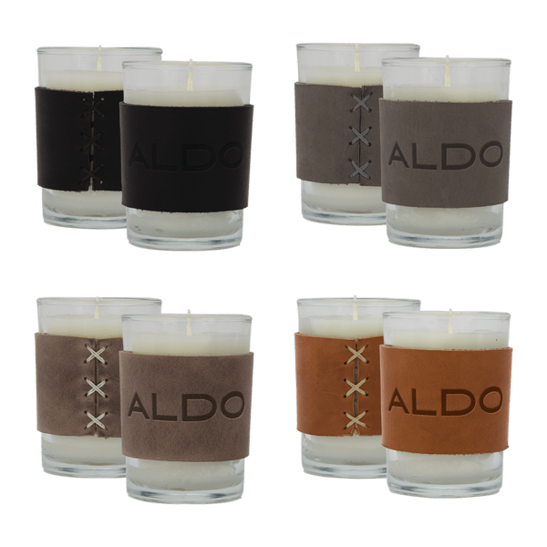 Harper 8 oz. Leather Wrapped Candle 46