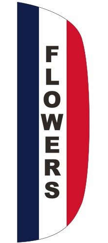 "FLOWERS" 3' x 10' Message Flutter Flag 2
