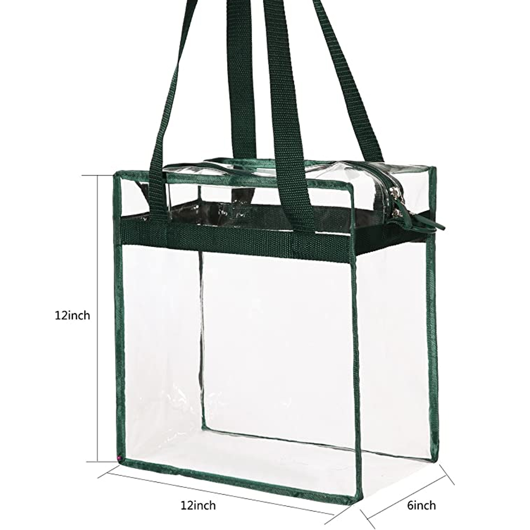 Clear Zip Top Box Tote 2