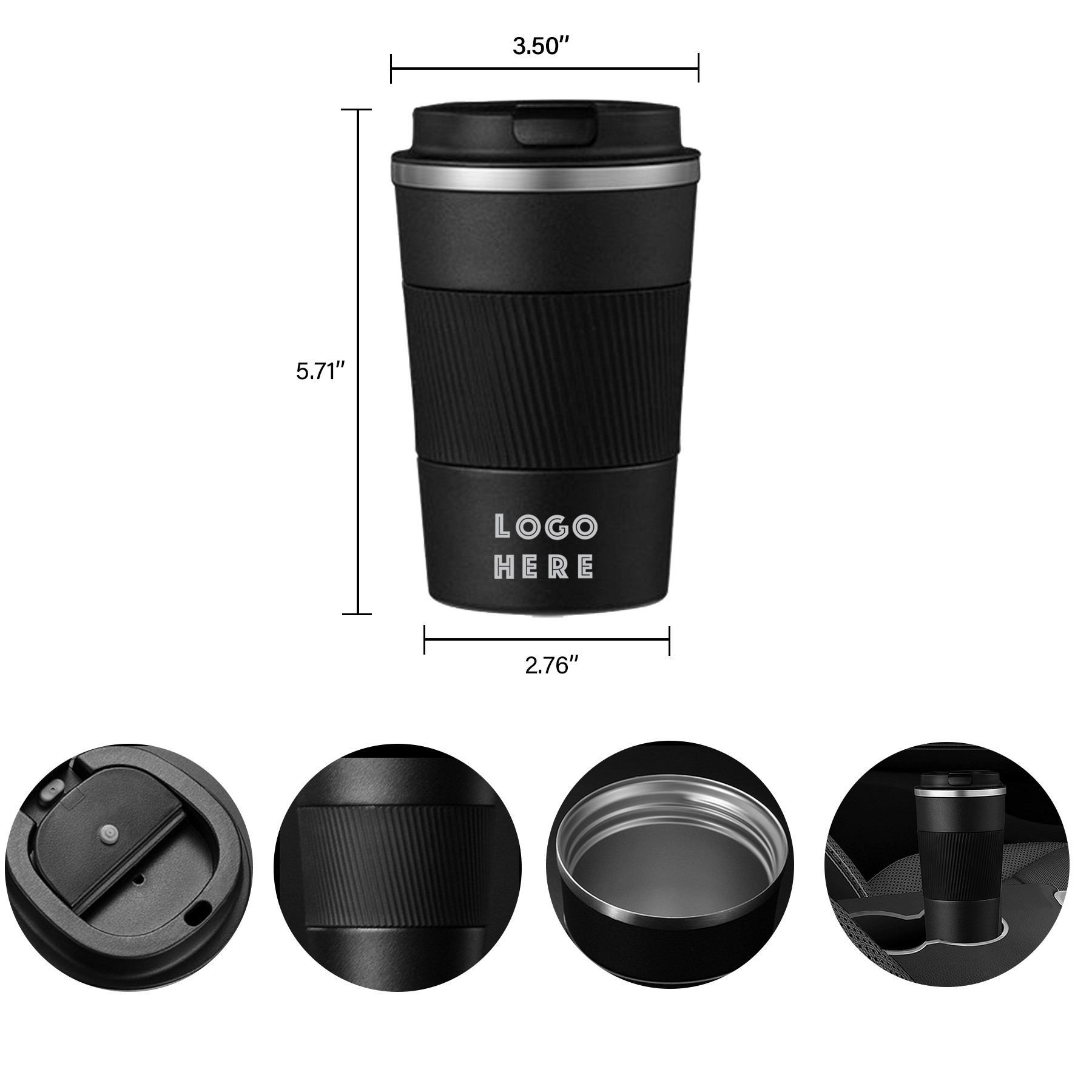 13 Oz. Stainless Steel Travel Coffee Cup Tumbler Mug 2