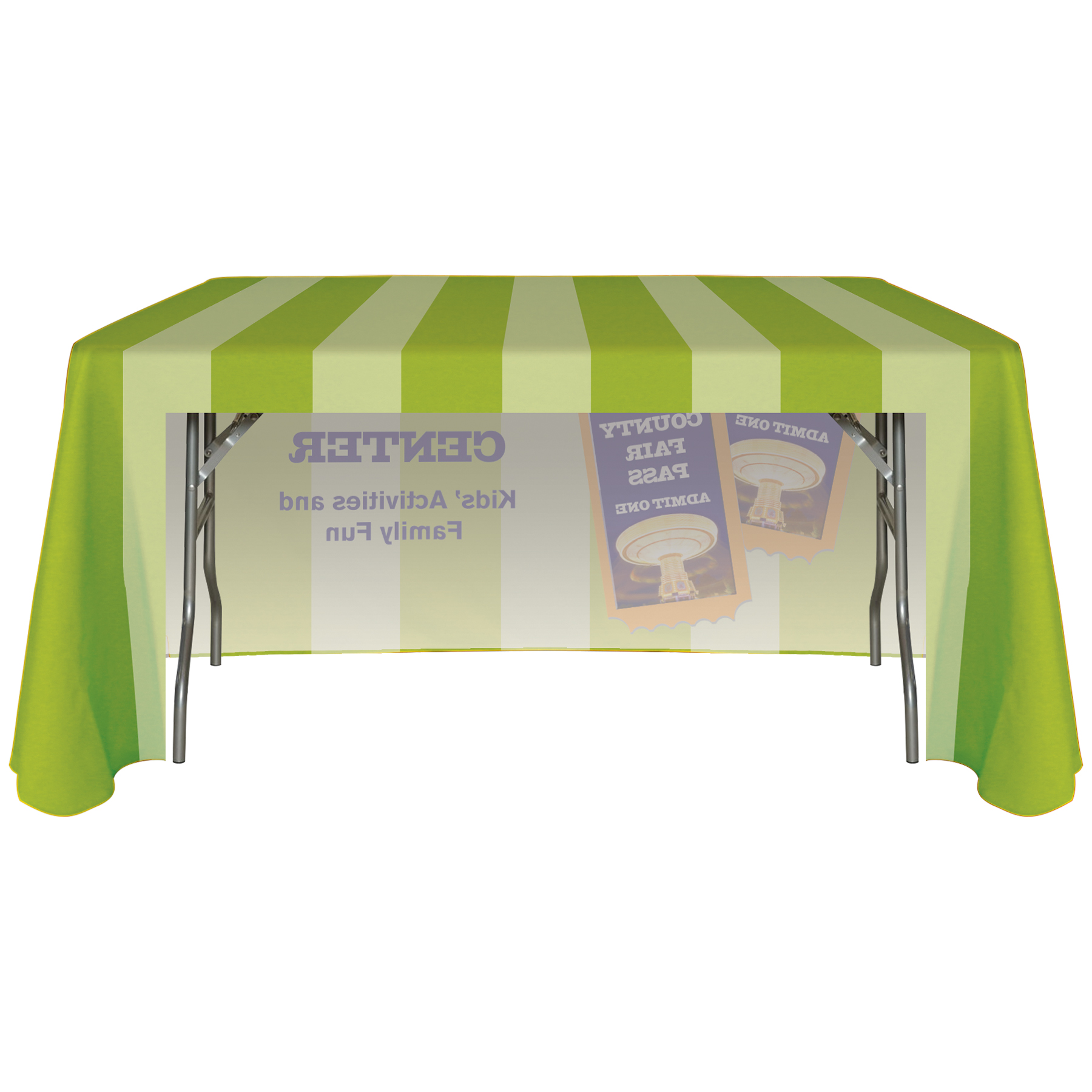 4' Customized Open Back Throw Style Table Cover 3