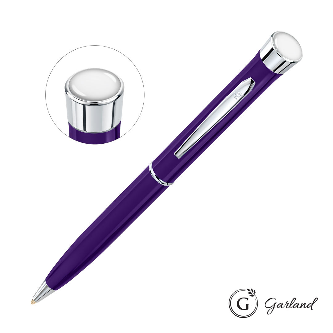 Garland® Color Custom Twist Ballpoint Pen - Chrome Accent 4