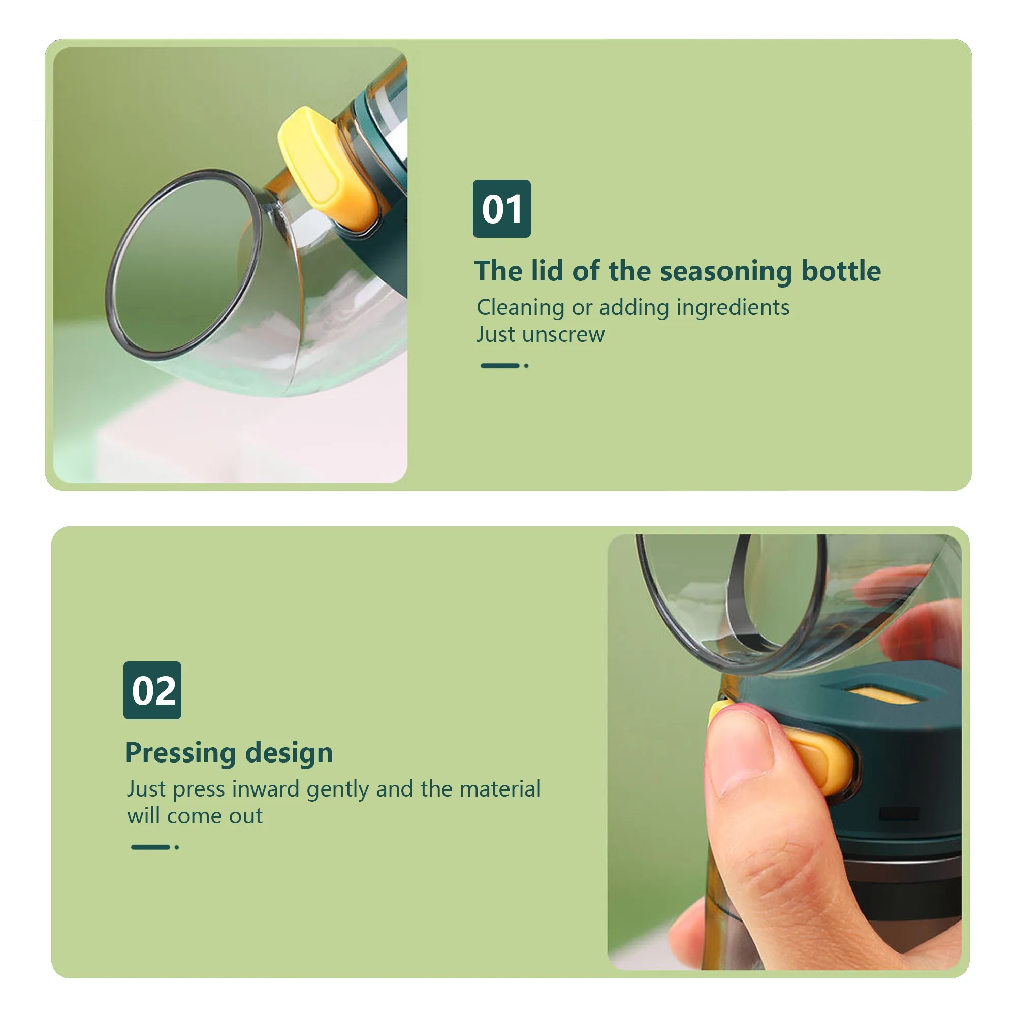 3 Packs Quantitative Seasoning Container 3