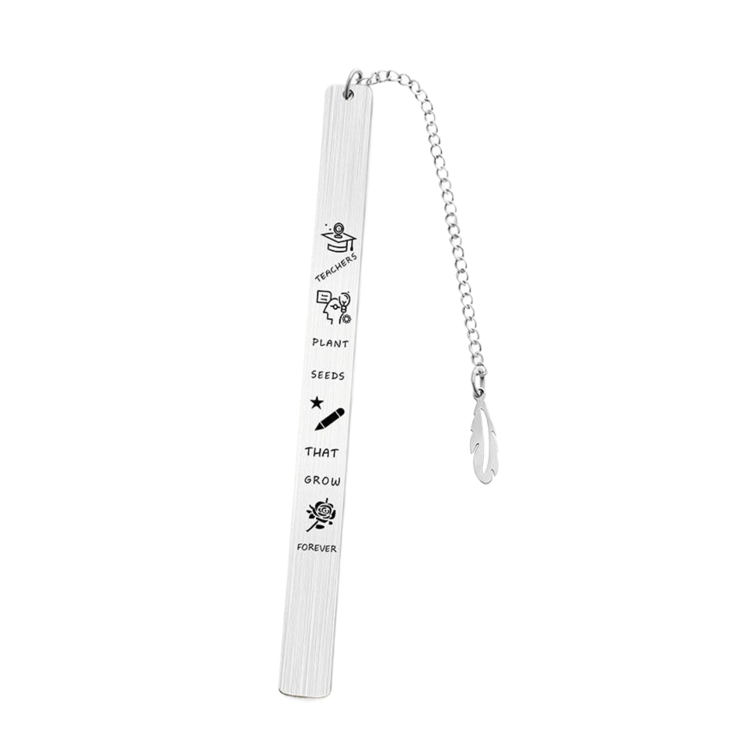Sleek Stainless Steel Metal Bookmark 3
