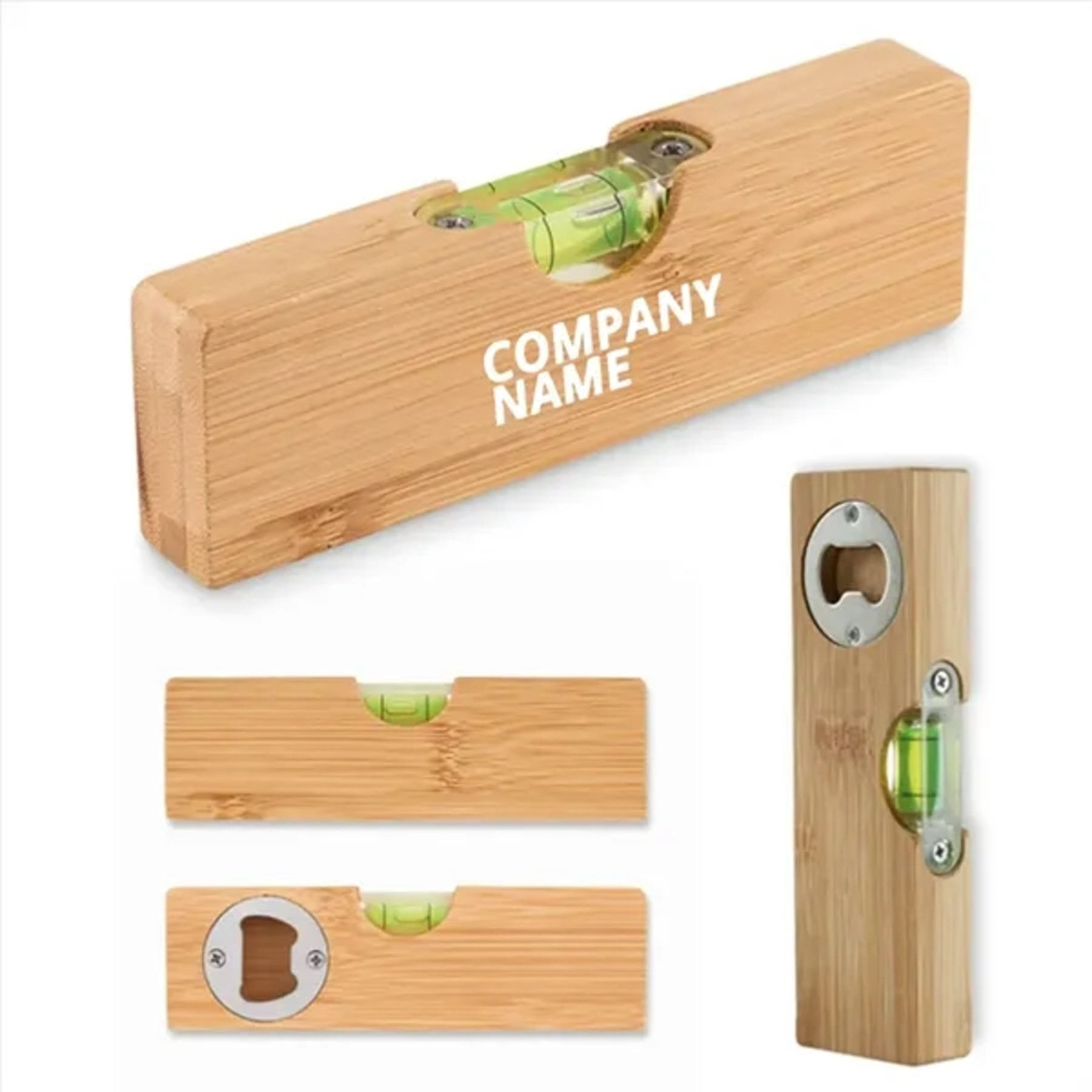 Bamboo Spirit Level Bottle Opener
 2