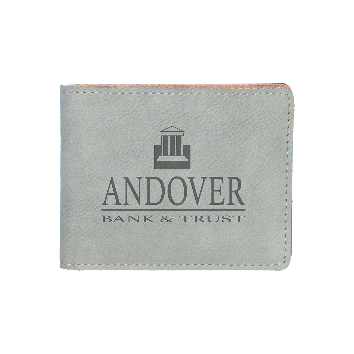 Gray Leatherette Bifold Wallet