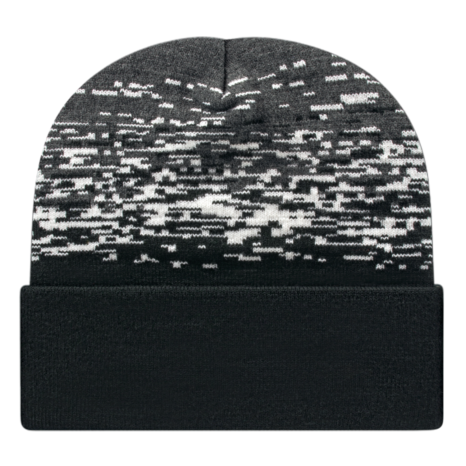 C A Static Pattern Knit Cap With Cuff 2