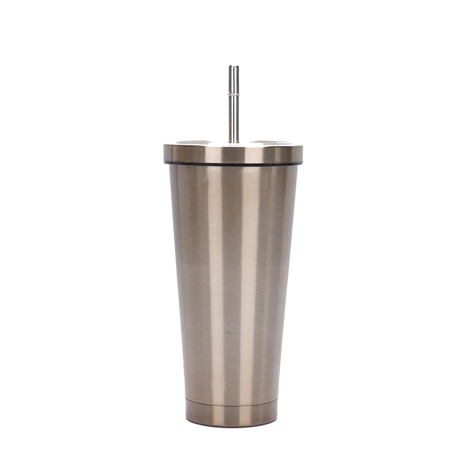 Stainless Steel Straw Thermos Cup 6
