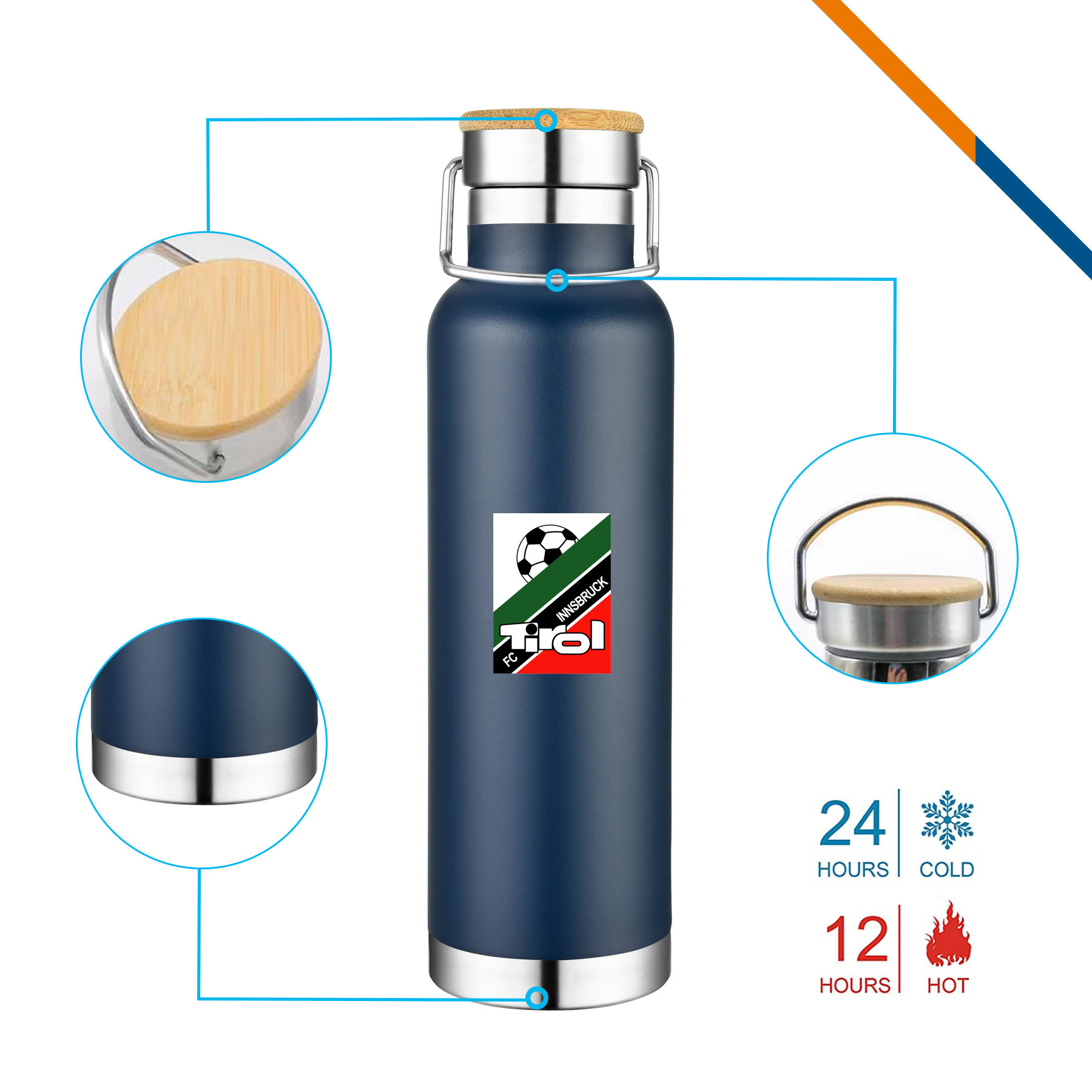 Quarice Stainless Steel Water Bottle - 20 OZ. 10