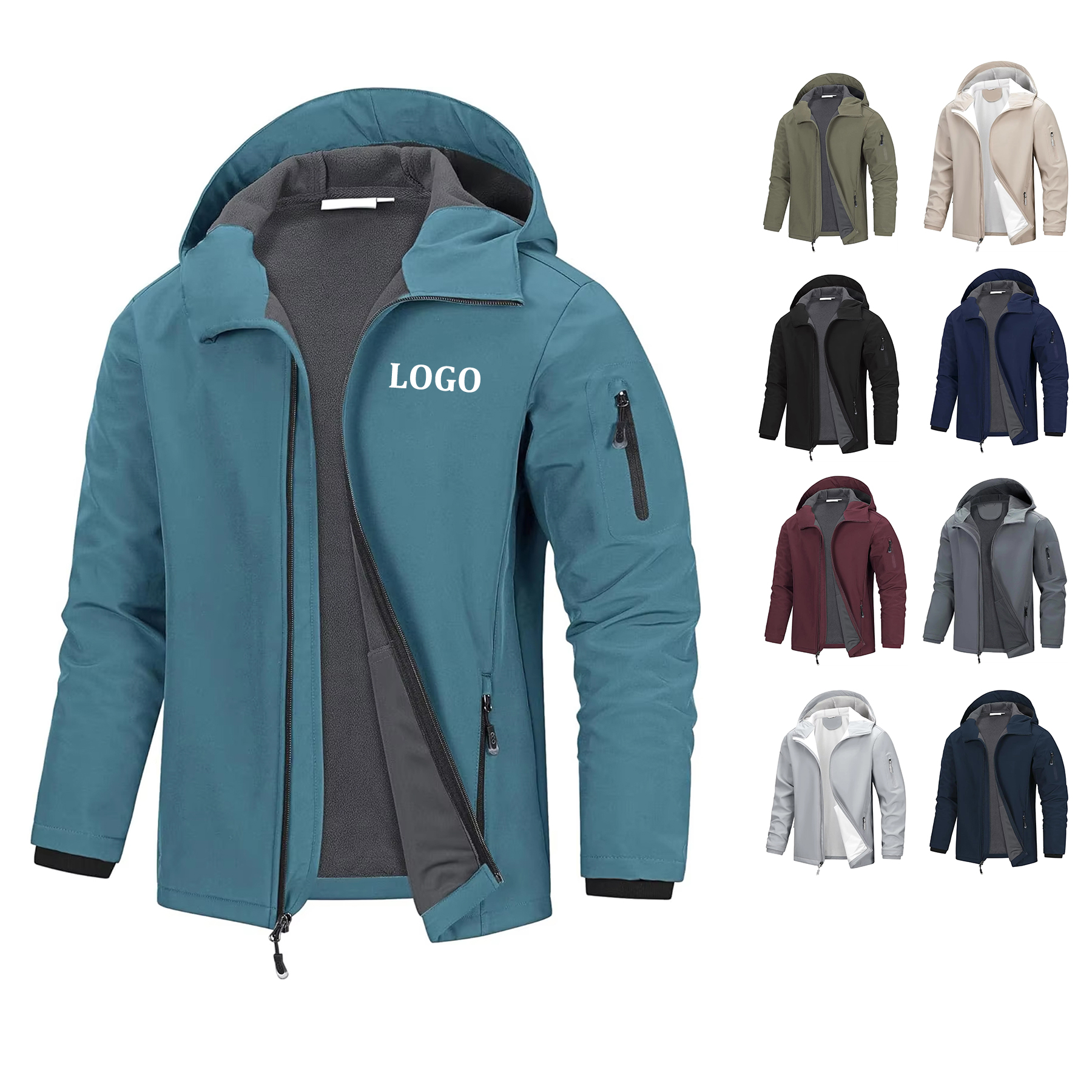 Men Hooded Waterproof Lightweight Jacket 3