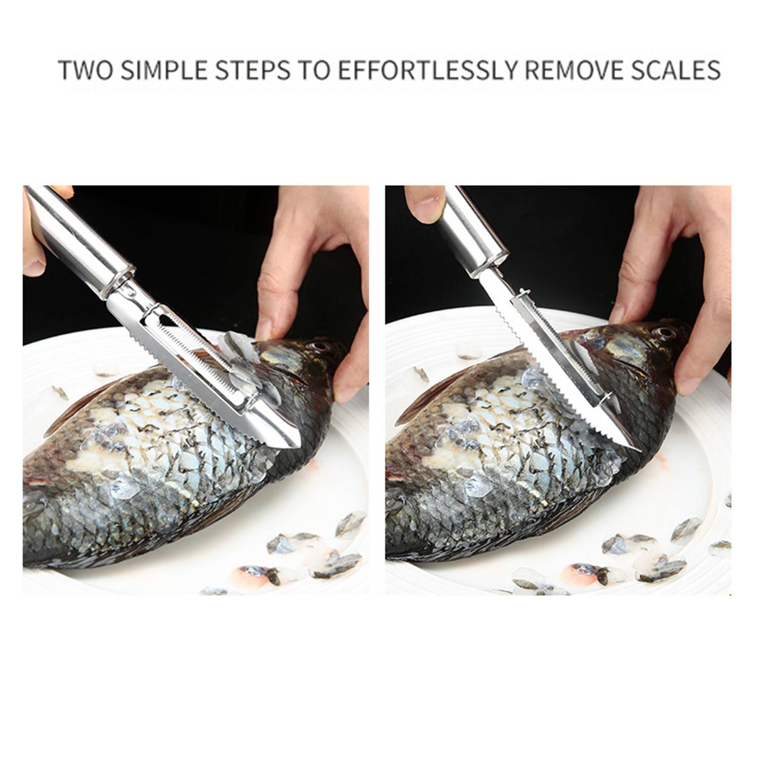 Kitchen Fish Scaler Fruit Vegetable Peeler 7
