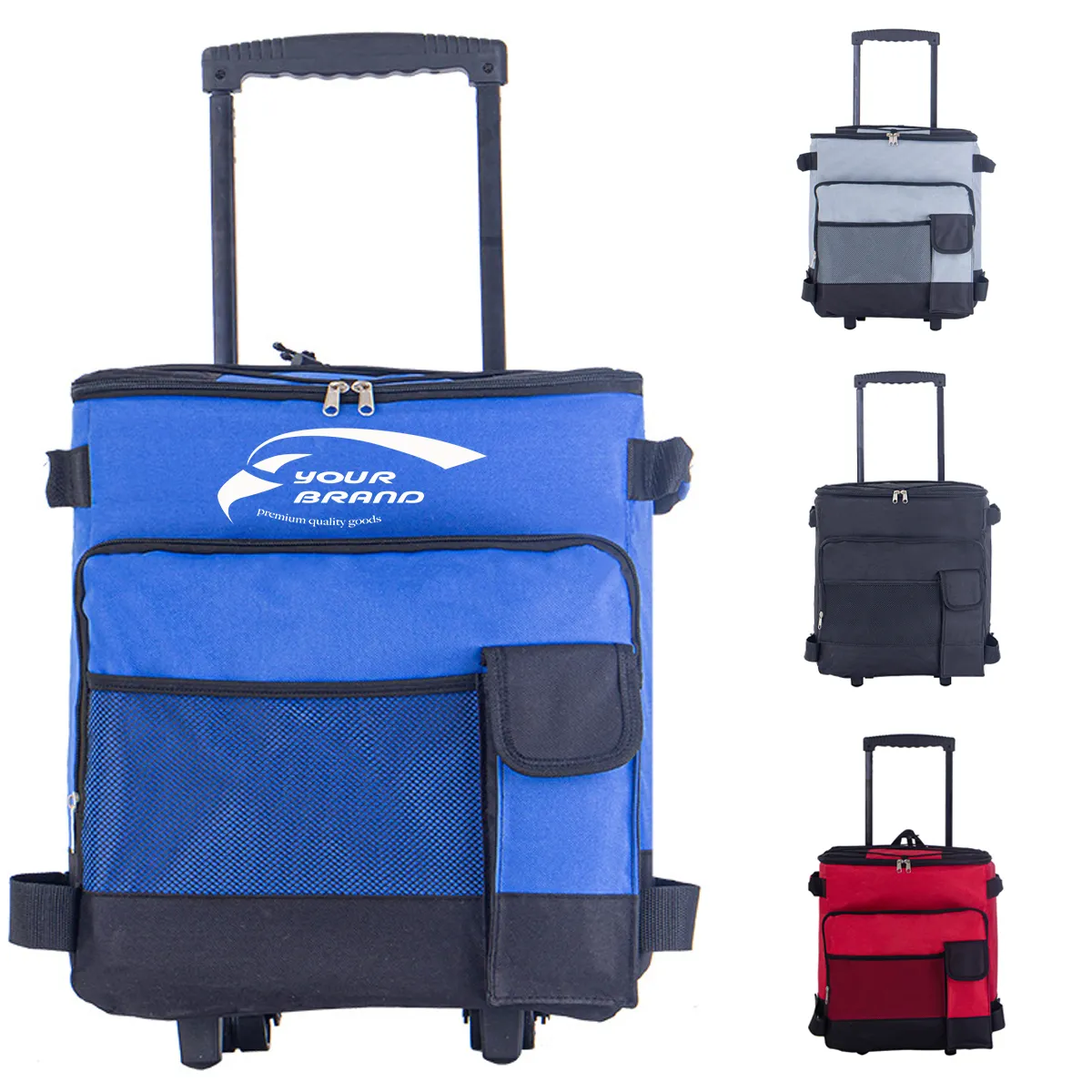 Portable Removable Insulated Cooler W/ Wheels for Picnic BBQ 4