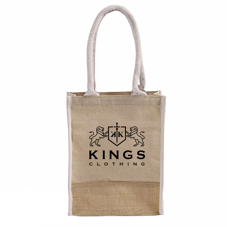 Belmont Jute Book Tote Bag 2