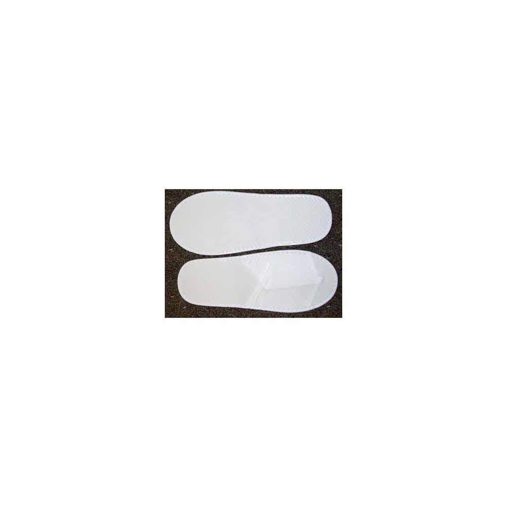 Non-Skid Disposable Slippers - White Individually Wrapped 1
