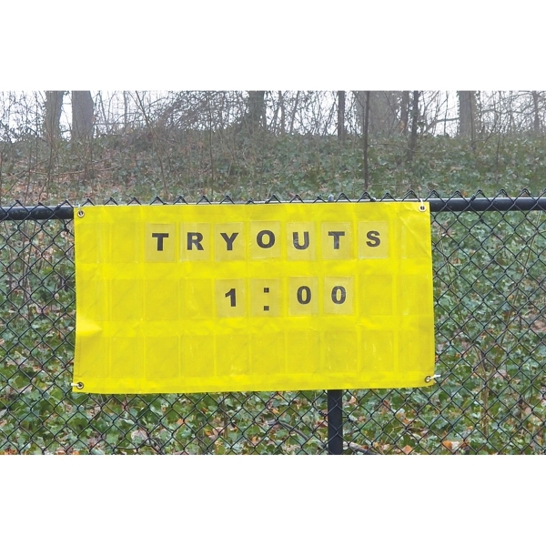 Yellow Vinyl Changeable Letter Banner - 3' x 6' 1
