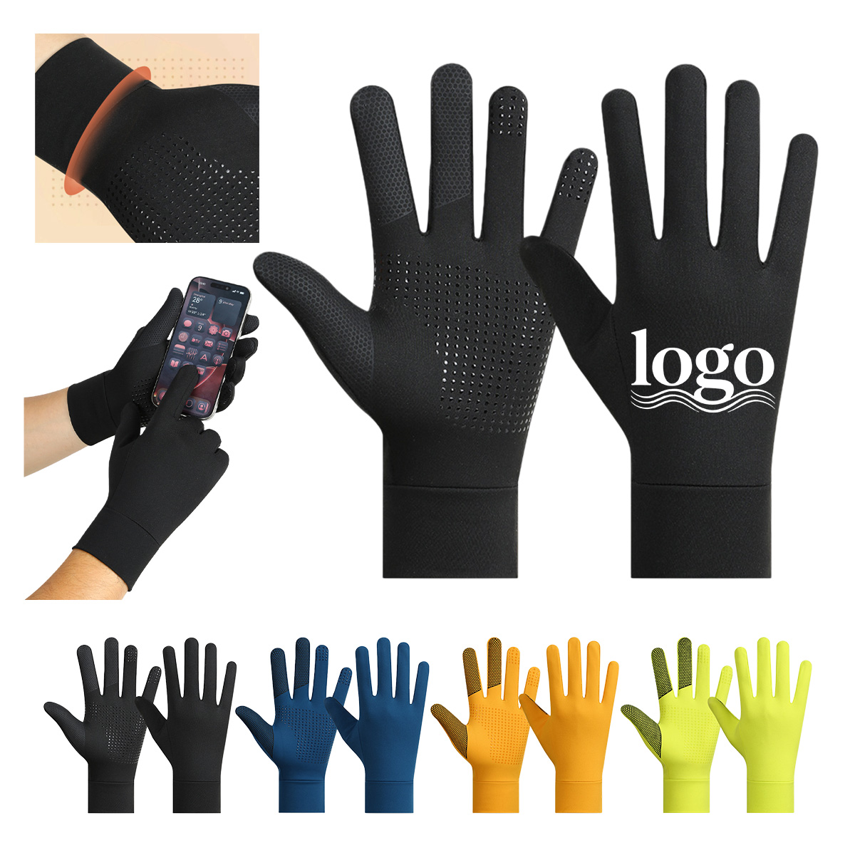 Touchscreen Fingerless Thermal Gloves 6