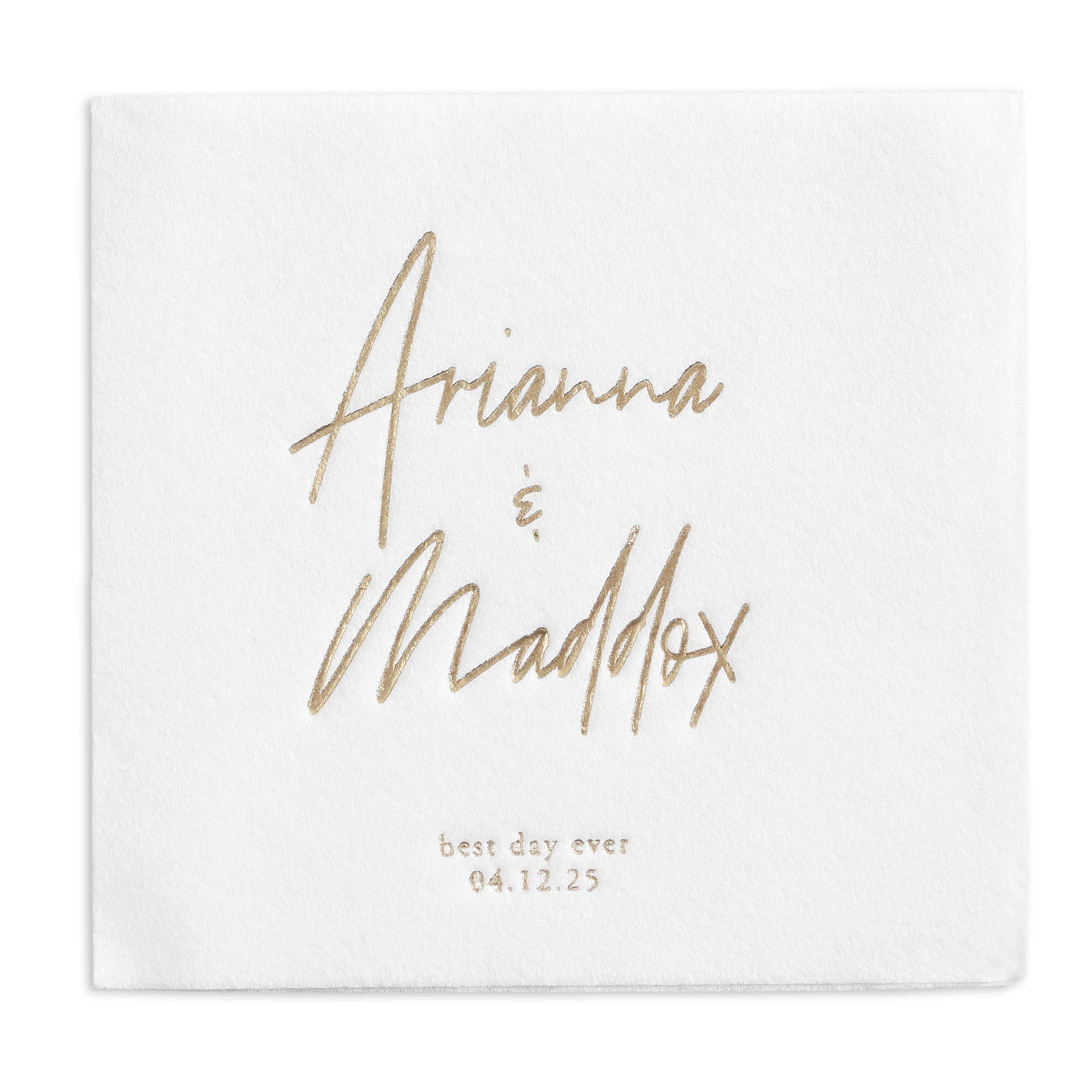 Uniquely Yours Premium Beverage Napkin w/uncoined Edge (White) 1