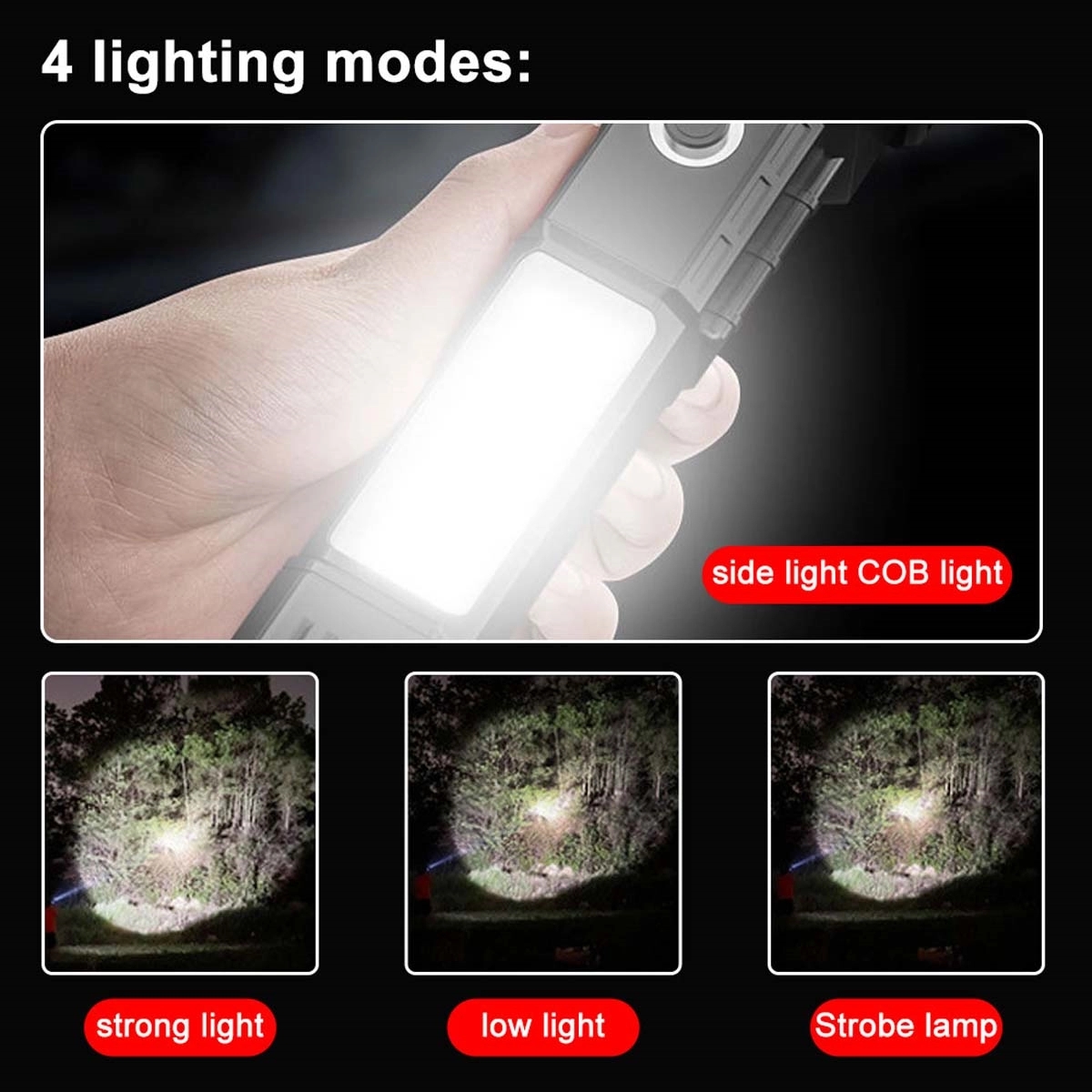 Usb Rechargeable Safety Hammer Flashlight 2