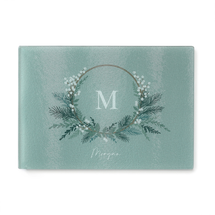 Holiday Monogram Rectangle Cutting Board 1