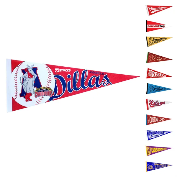 12" x 30" Mini Felt Pennant w/ Sewn Strip