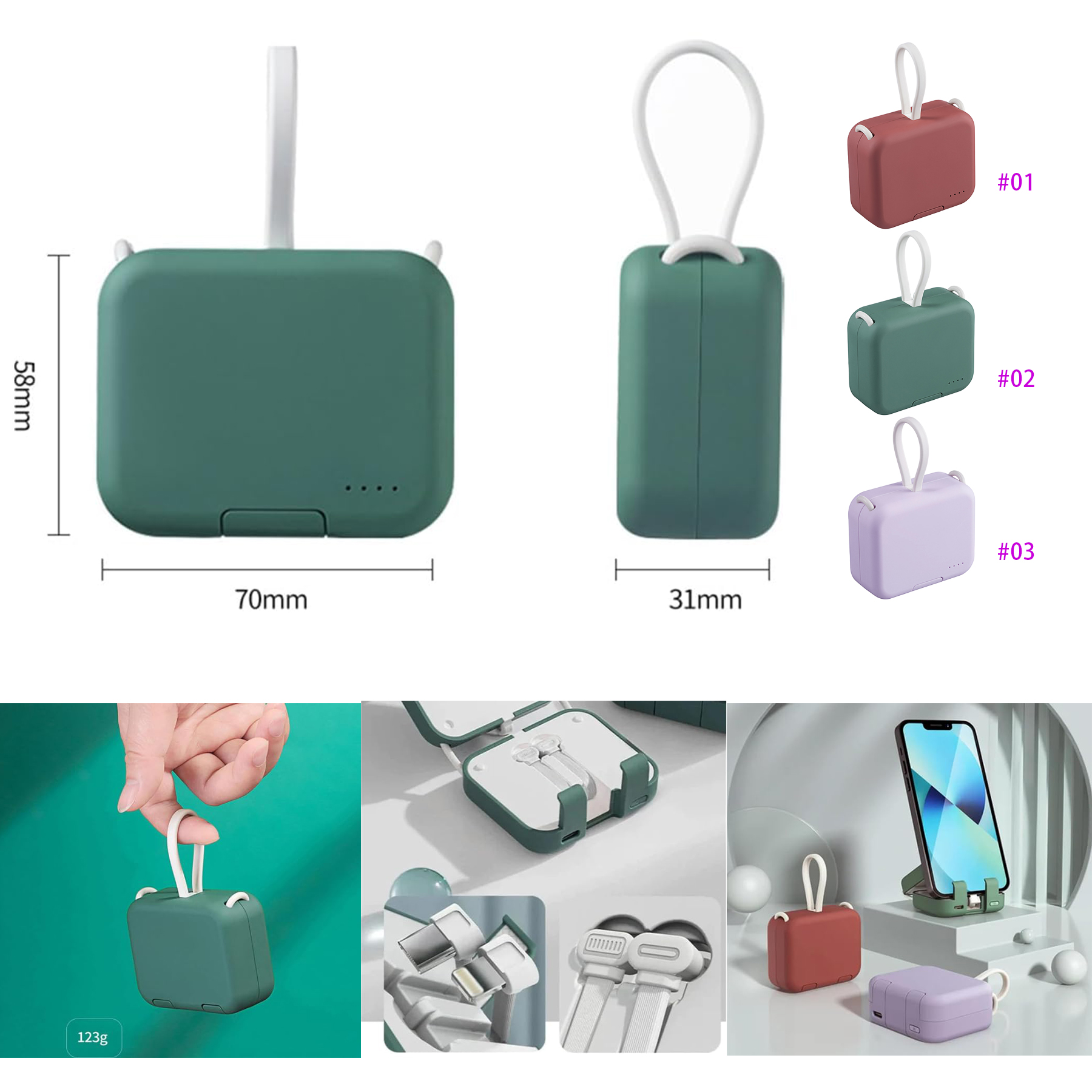 4000mah Power Bank Phone Holder 2