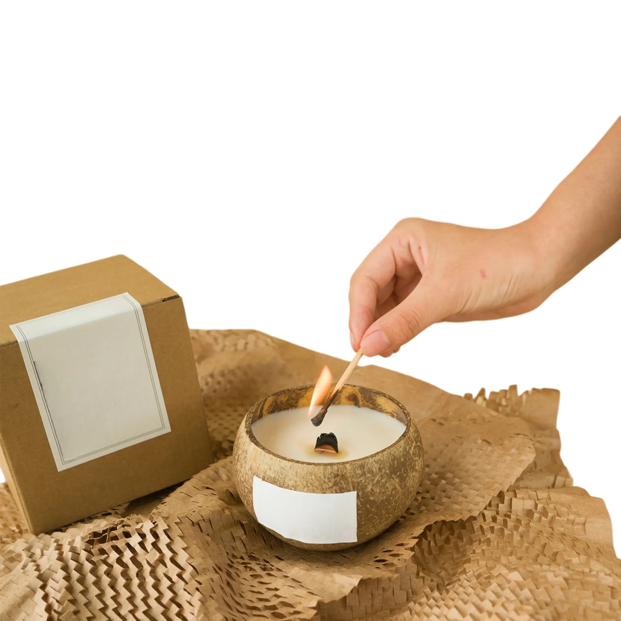 Custom Coconut Shell Aromatherapy Candles Gift 2