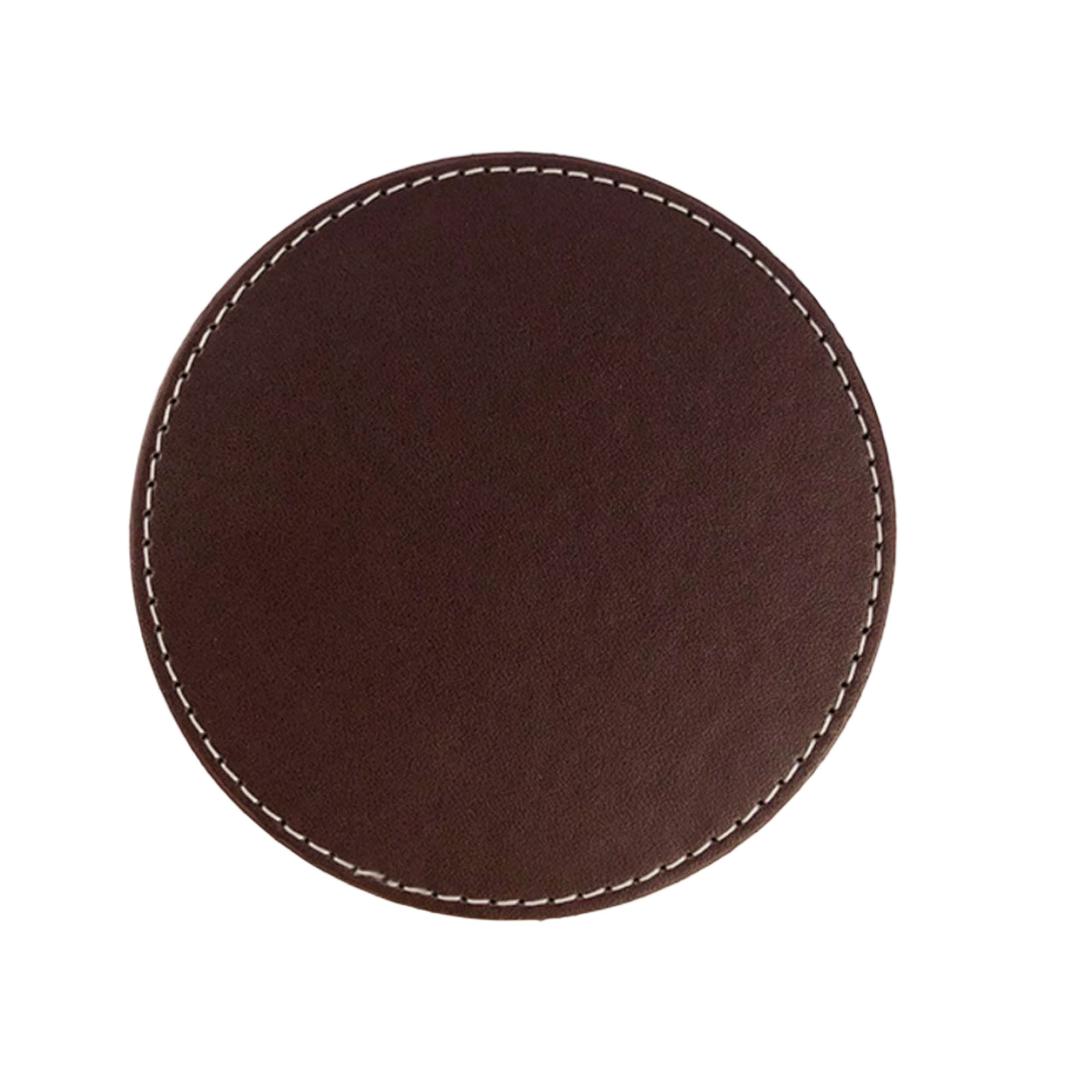 4" PU Leather Round Coaster 4