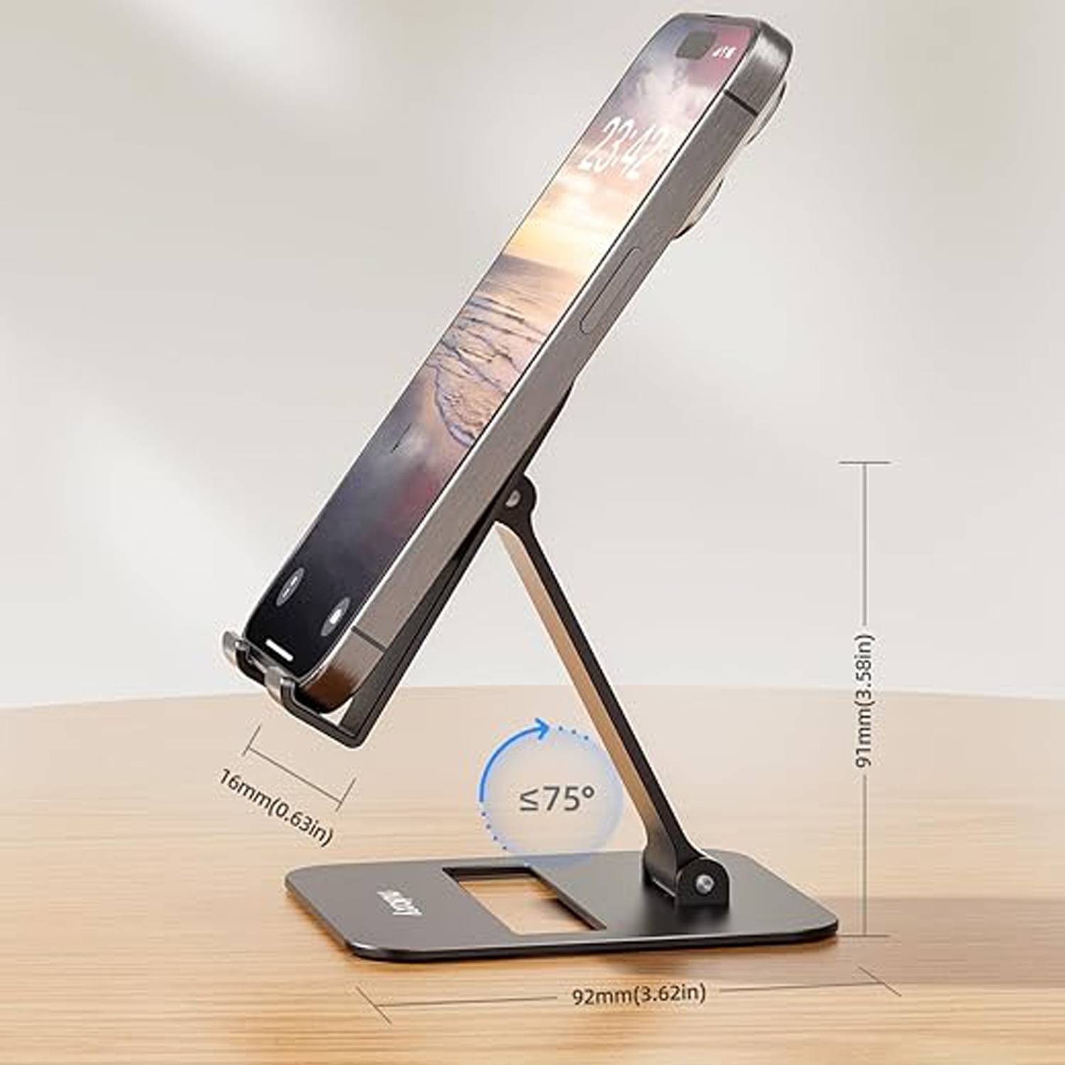 Portable Dual Fold Aluminum Phone Tablet Stand 6