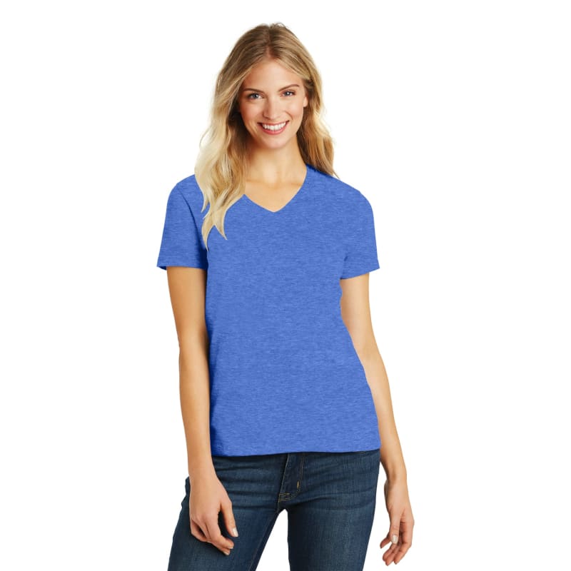 District Women's Perfect Blend CVC V-Neck Tee. 32