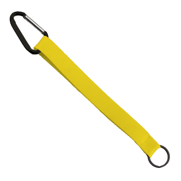 3/4" Sewn Polyester Keychain with Metal Split-Ring and Carabiner 13
