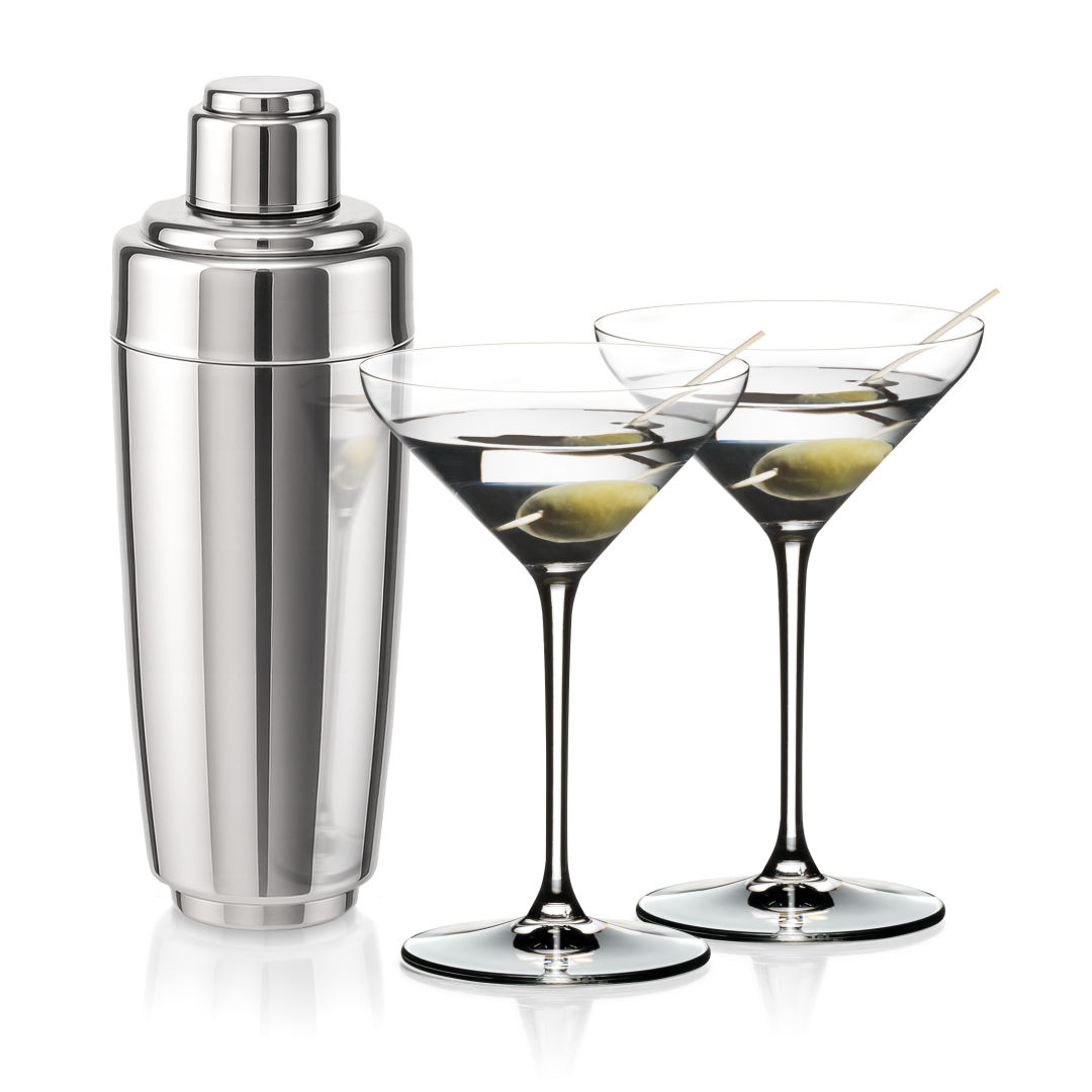 Pescara Shaker & RIEDEL Martini Set 4