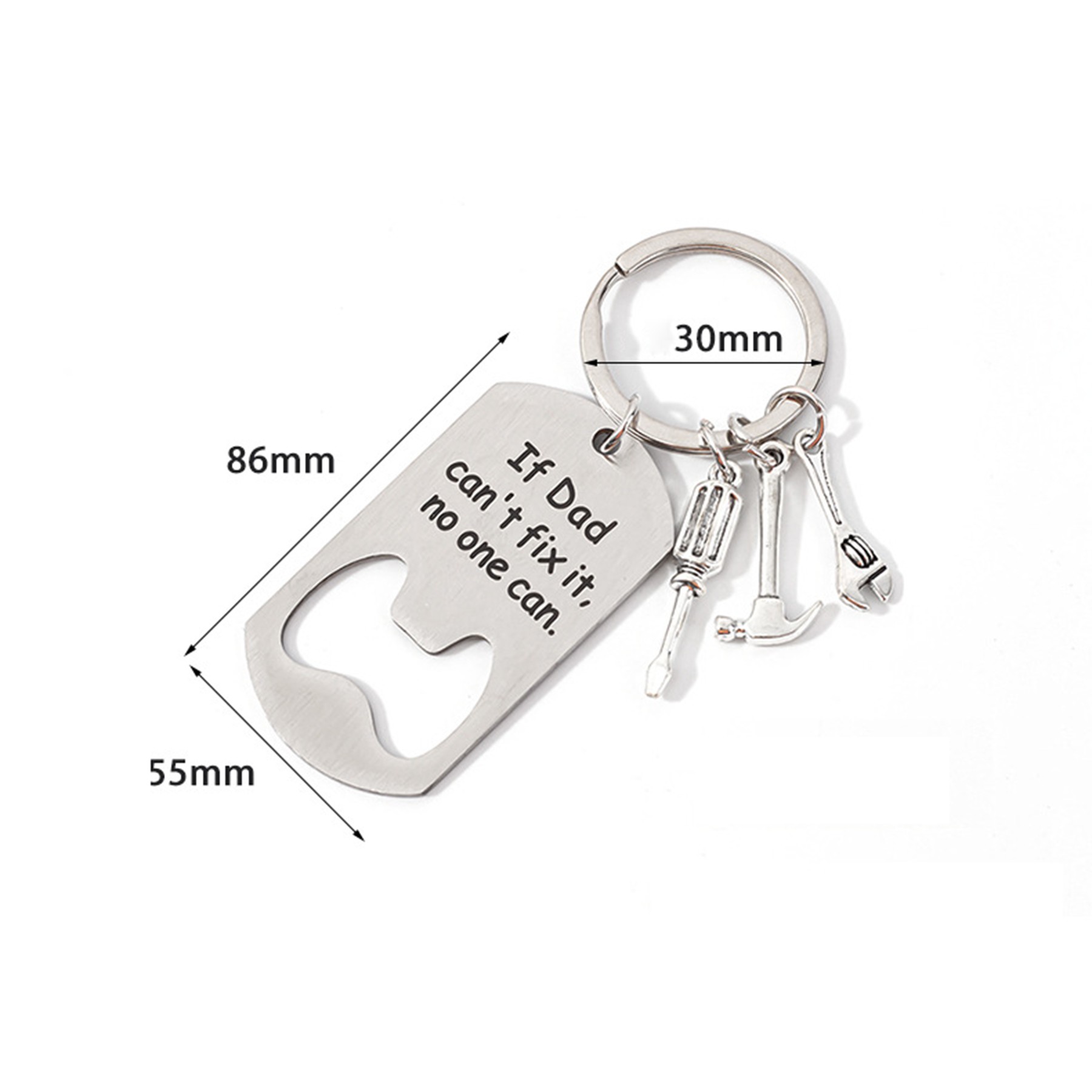 Stainless Steel Bottle Opener Keychain 2